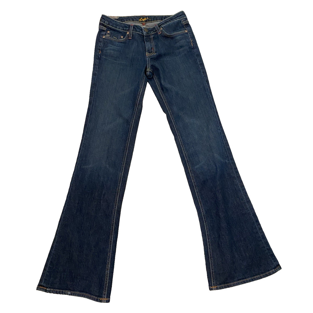 Vtg Lofli Denim Womens Jeans Size 28L Chelsea Blue Streamline Dark Denim Bootcut